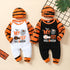 Halloween Baby Children's Costume One-piece Romper Romper Print Letter Long Leg Romper